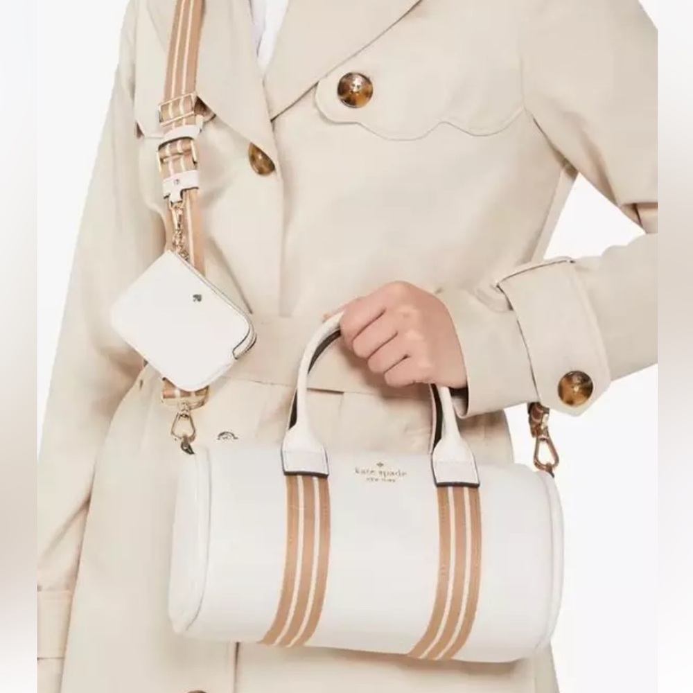 🙊🤍🙉 NWT KATE SPADE ROSIE BARREL DUFFLE  & DETACH. COIN PURSE DUFFLE🙉🤍🙊 - Picture 3 of 11